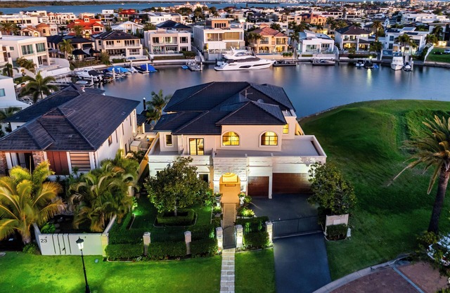Villa Royal is a luxurious waterfront mansion. with Jetty. direct ocean access.