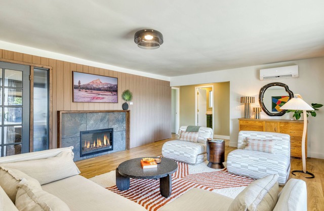 Walk to Beach & Shops | Fireplace, Patio Dining & Firepit at Manzanita Ave.