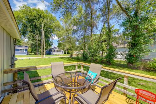 Wayland Retreat with Deck Walk to Downtown!