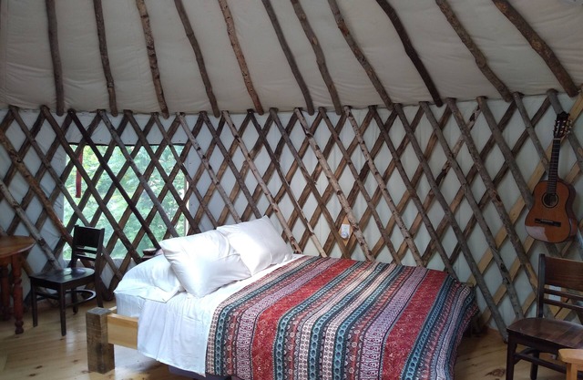 Wild Acres Yurt on 36 acres bordering 800 acres of perserve with a 300 acre pond