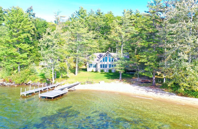 Winnipesaukee Lake Home for 12 with Large Sand Beach