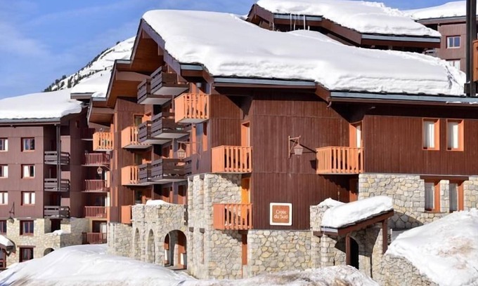 Belle Plagne Apartment | 100m from resort center, 1st floor, view ski slopes, balcony, tv, 27m², La Plagne