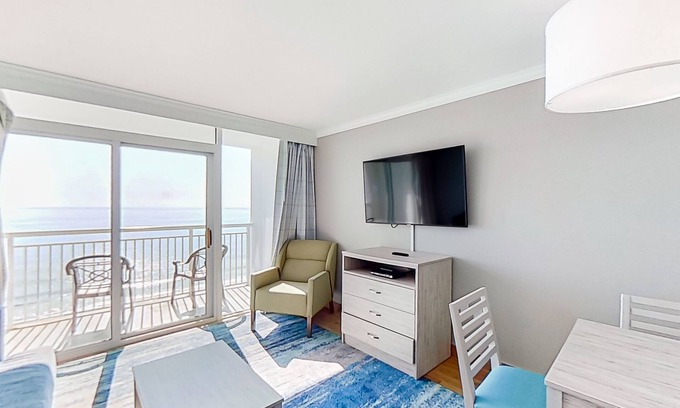 Myrtle Beach Apartment | 12th-floor beachfront condo with beach views, hot tubs, pools, lazy river, gym