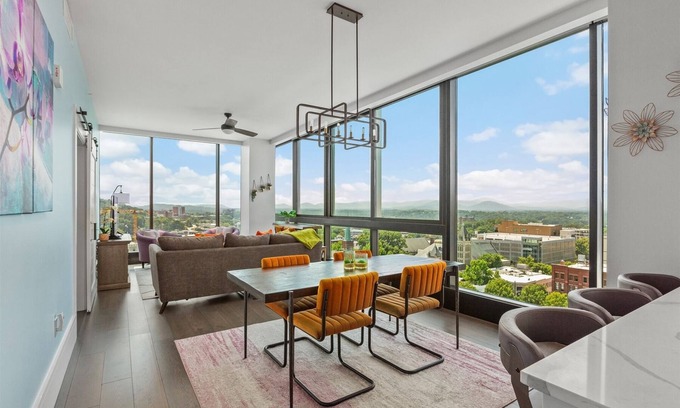 Downtown Asheville Condo | 15% OFF - Endless Sunset Retreat | 10th floor Condo in Downtown, Panoramic Mountain Views