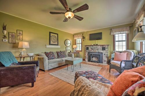 Three Oaks House | 1940s Farm Cottage with Fire Pit, 4 Mi to Lake