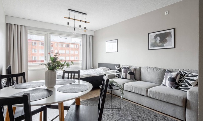 Tampere Apartment | 1BR Apartment with Balcony next to Railway Station