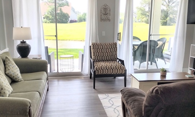 Calabash Condo | 1st floor condo! No steps! Golf onsite and just minutes to top area beaches