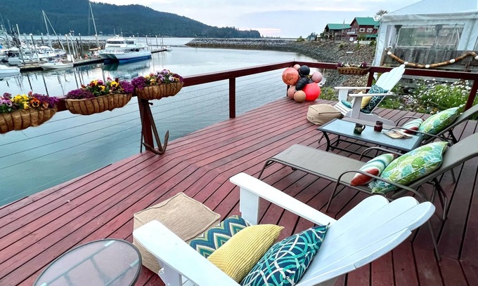 Seldovia Apartment | 2 night minimum on Waterfront Suite with private deck at boat harbor entrance