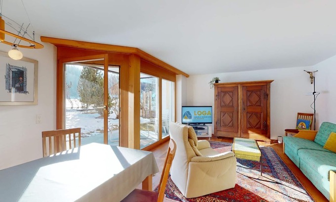 Celerina-Schlarigna Apartment | 2-room apartment on the ground floor, with about 60 m2.