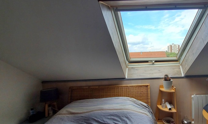Sundheim Apartment | 2-room duplex fully equipped Kehl quiet area Rhine balcony Black Forest view