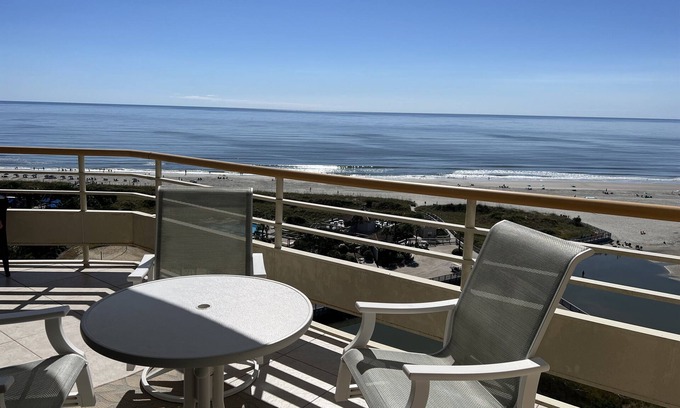Myrtle Beach Condo | 2BR/2BA Remodeled-All Rooms are Oceanfront! 12th Floor-2 Balconies-Beach Locker!