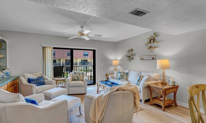 Avon By The Sea Condo | 2BR Beachfront Condo W/Pool BBQ Steps To Dining, Shopping Pier & More!