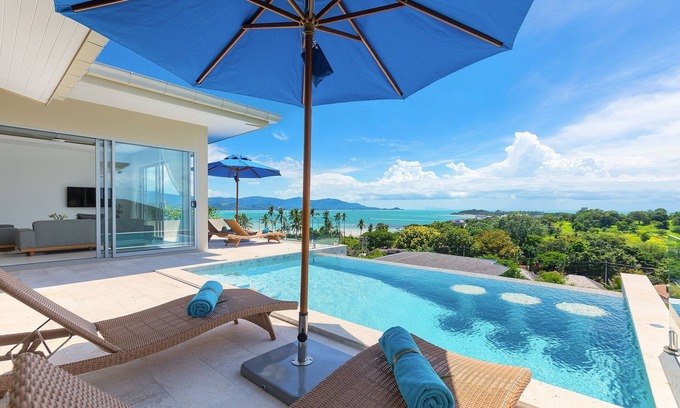 Moo 5 Villa | 3 BED/4 BATH SINGLE-LEVEL BEACHSIDE, SEE- and MOUNTAIN VIEWS VILLA 'BB2'