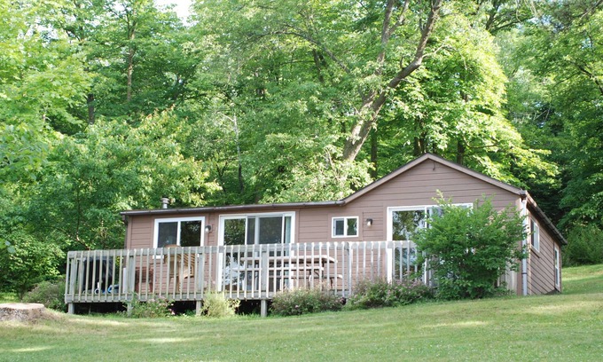 Nevis Cabin | 3 BR Cabin Surrounded by Pines on Fishing/Swimming Lake