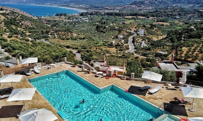 Exopoli Apartment | 3 room apartment with view Oasis (Rose) above Georgioupolis