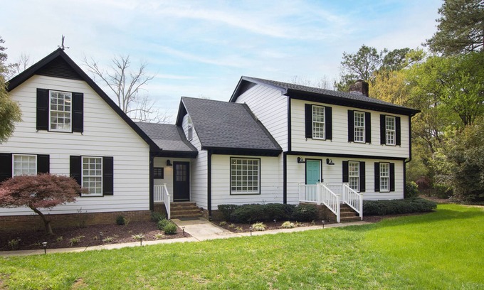 Raleigh House | 4 Bedroom Raleigh Oasis with backyard, Pool, bonus room and garage games galore!