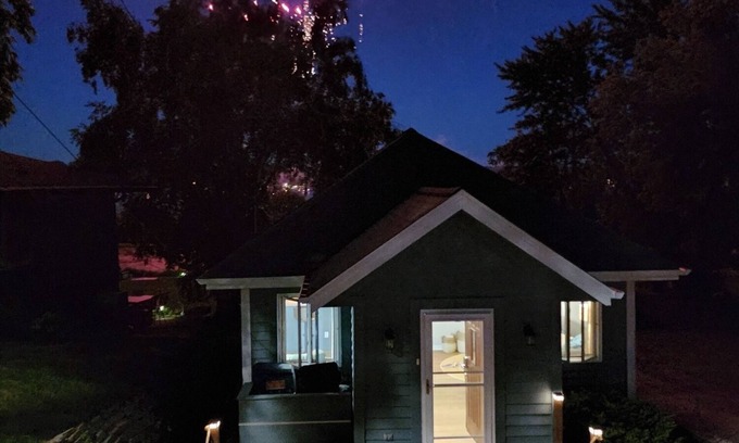 Village of Pewaukee House | 4 minutes walk to beach from this charming home with a lake view!