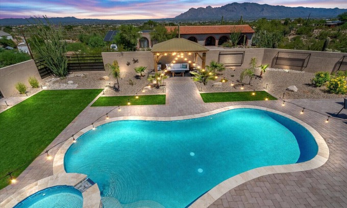 Tucson House | 4BR Home w/Mountain Views, Pool, Spa, Firepit & Gazebo
