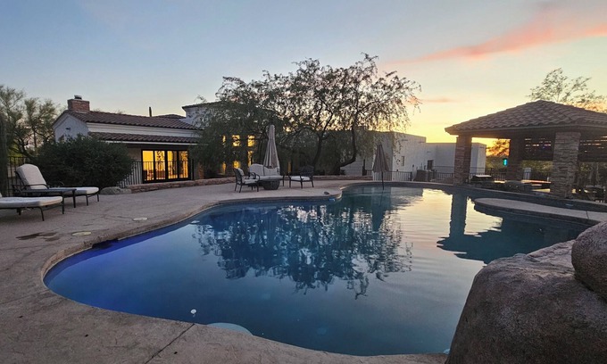 Apache Junction House | 5054 sqft Luxury 4-bed 5.5 bath w/Theater, GameRm, Pool, fitness room on 2.5 ac