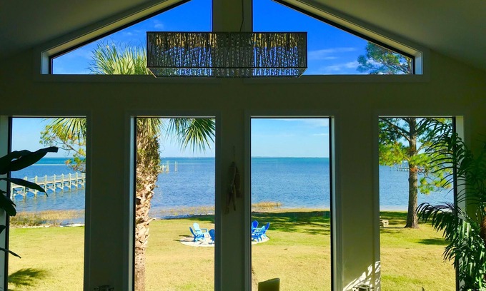 Cape Breezes House | 5G internet! Work from home here!Bay front, 3 bdrm, 2 bath, Dock for your boat