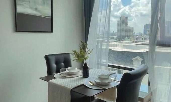 Sukhumvit Apartment | 5min to BTS Fully Equipped Kitchen with City View