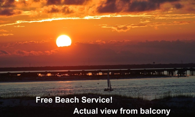 Holiday Isle Condo | 7 night discount! Free Beach Service! Free WIFI on the Beach!