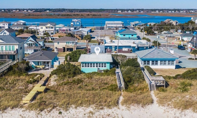 Topsail Beach House | 703 By The Sea | Pets, Oceanfront In Topsail Beach