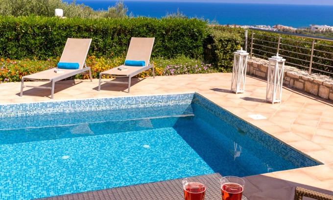 Adelianos Kampos Villa | 800m. from the sea, Private Pool, Free Breakfast, Sea View, Family Friendly