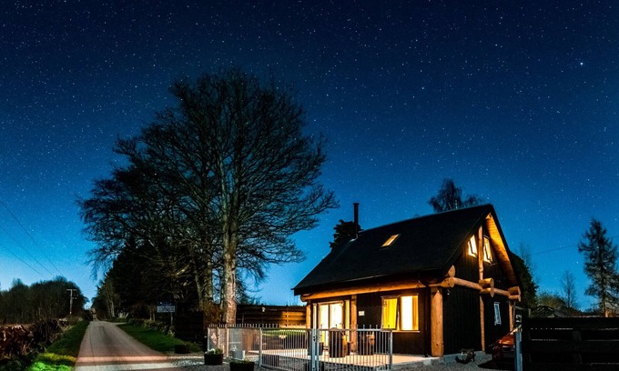 Marykirk Cabin | A True Log Cabin Experience built with Scottish Douglas fir trees. Pet Friendly.