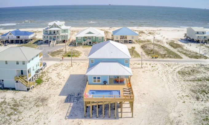 Saint Elmo House | Across from Beach, Ocean Views, Heated Private Pool, Steps To Sand, Dog Friendly