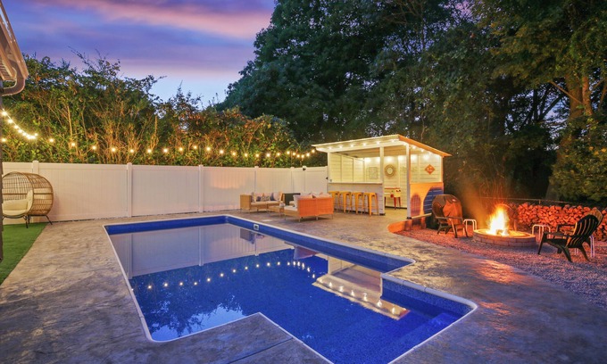 Pawcatuck House | Affordable Luxury Resort Home with an In-Ground Pool & Hot Tub. Sleeps 10.