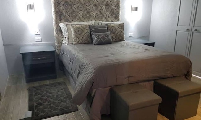 Halcyon Heights Apartment | Almond Tree Studio - Modern A/C Apartment w/2 Queen beds in St. James