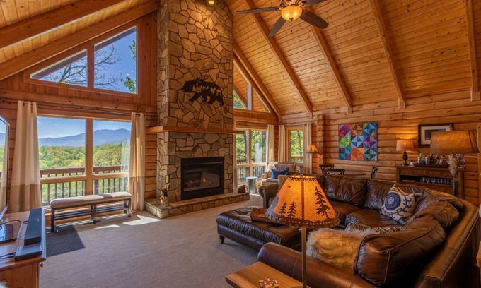 Apple Ridge Cabin | Angels Envy: Spacious Mountain Getaway | Long-Range Views + Hot Tub