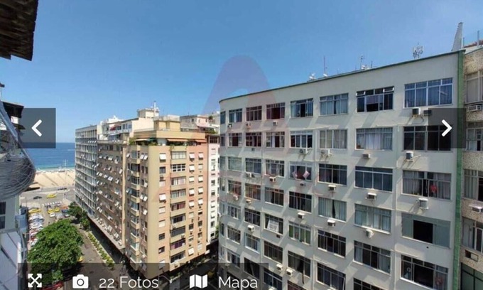 Copacabana Apartment | Apartment located on Copacabana Beach, sea view, living room and bedroom