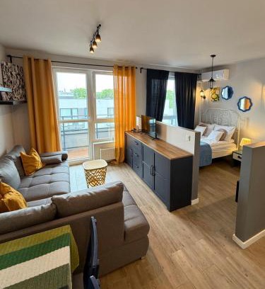 Lodz Apartment | Apartament Lemon Loom przy Księżym Młynie - Klimatyzacja - FV - WiFI - Wejście na KOD