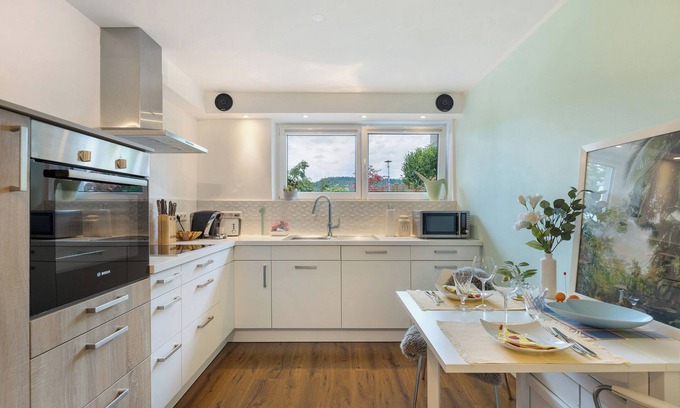 Hohentengen am Hochrhein Apartment | Apartment 'Sunshine River Flat' with Mountain View, Private Terrace and Wi-Fi