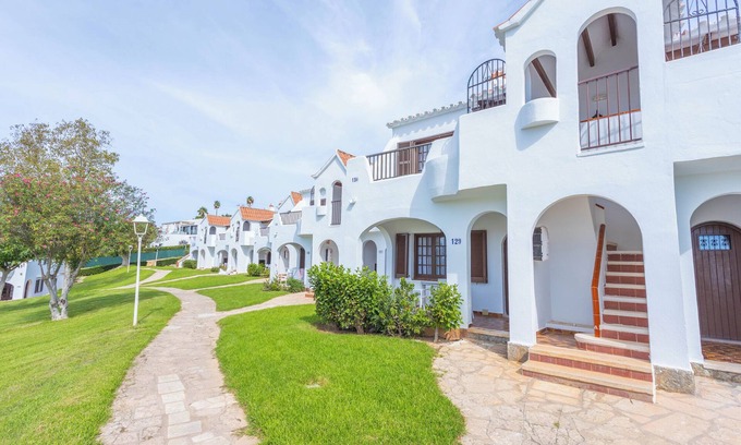 Sant Jaume Mediterrani Apartment | Apartment 'Son Bou Gardens Deluxe 2' with Shared Pool, Wi-Fi and Air Conditioning