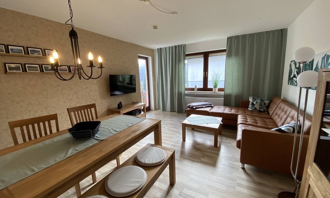 Hemfurth-Edersee Apartment | Apartment 'Fewo Am Edersee' with Private Garden, Balcony and Wi-Fi
