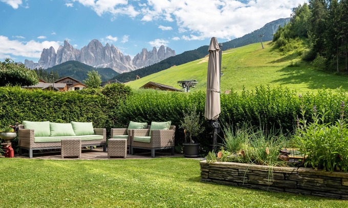 Santa Maddalena Apartment | Apartment "Hilber Little Furchetta" with Mountain View, Shared Terrace & Wi-Fi