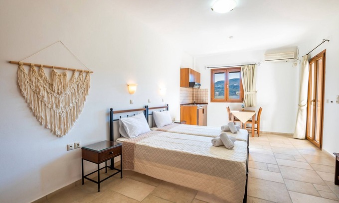 Karpathos Apartment | Apartment 'No 6' with Mountain View, Wi-Fi and Air Conditioning
