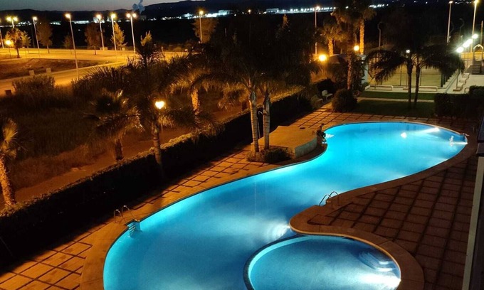 Moncofar Apartment | Apartment "Velas Blancas" with Shared Pool, Private Terrace & Wi-Fi
