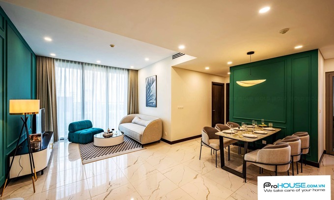 Thu Thiem Apartment | Apartment 2BR , Locating in the city center , family , river view