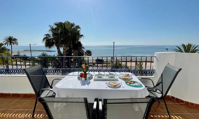 La Parata Apartment | Apartment 'Zahories Córner Mojácar sea views' with Shared Pool, Terrace & Wi-Fi