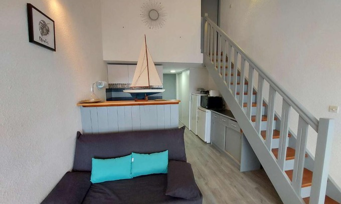 Le Grau-dʼAgde Apartment | Appartement climatisé 2 pièces à 160m de la plage avec terrasse, parking privé et proche commerces - FR-1-423-240