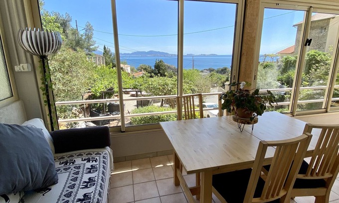 Niolon Apartment | Appartement Tigueda, Véranda, vue mer