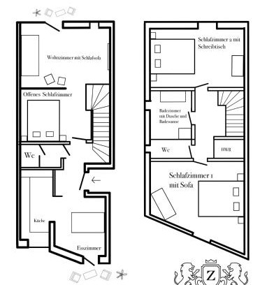 Oldenburg Apartment | Apt Prinz Maximilian - Zentrum - Zimmerprinzen