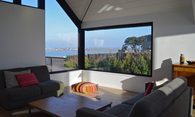 Saint-Jacut-de-la-Mer House | Architect house 2013 full sea view, feet in the water