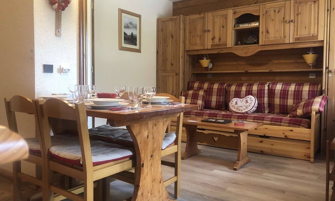 Les Avanchers-Valmorel Apartment | Bûche 13 - Cosy divisible studio