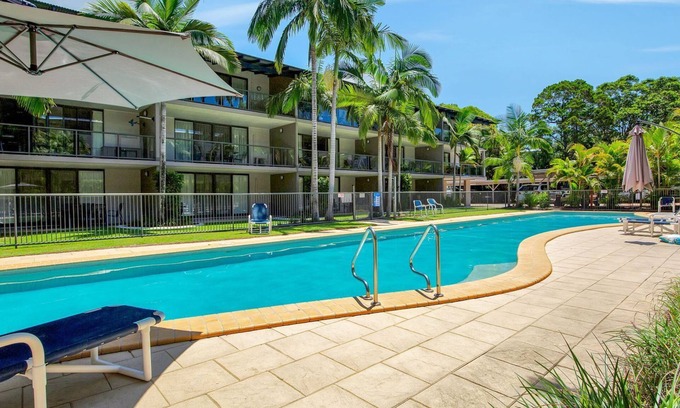 Rainbow Beach Apartment | Baden 70 - Rainbow Shores. Ground Floor. Air Con. Overlooking lap pool. Wi-Fi