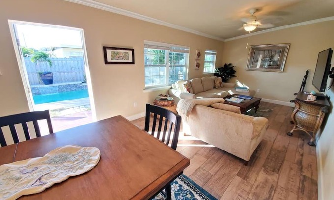 Port Canaveral Apartment | Bahamian Cottage - Heated Pool Walk to the Beach